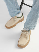 Chaussures Derbies En Cuir Clarks Beige men 26187197-vue-porte