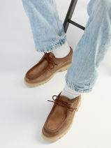 Derby Shoes In Leather Clarks Beige men 26186419-vue-porte