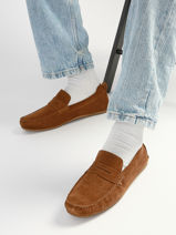 Moccasins In Leather Tommy hilfiger Brown men 5789GVQ-vue-porte