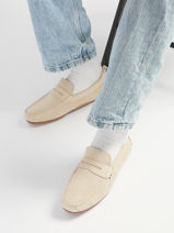 Mocassins En Cuir Tommy hilfiger Beige men 5789ACI-vue-porte