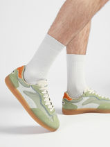 Sneakers In Leather Hoff Green men 12519009-vue-porte
