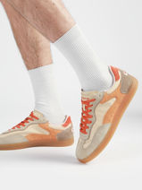 Sneakers In Leather Hoff Orange men 12619407-vue-porte