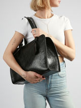 Shoulder Bag Eclipse Leather Paul marius Black eclipse CABASECL-vue-porte
