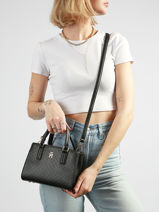 Sac Port� Main Th Daily Polyester Tommy hilfiger Noir th daily AW18416-vue-porte