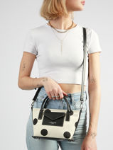 Shoulder Bag Canvas Kba Lancaster White canvas kba 49-vue-porte
