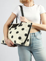 Sac Port� �paule Canvas Kba Lancaster Blanc canvas kba 50-vue-porte