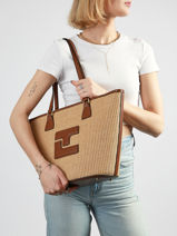 Sac Port� �paule Nikita Ted lapidus Beige nikita PA61903-vue-porte