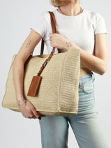 Shoulder Bag Playa Lancaster Beige playa 56-vue-porte