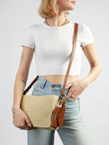 Shoulder Bag Playa Lancaster Beige playa 66-vue-porte