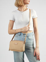 Sac Bandouli�re Mini Osier Italie Lancaster Beige mini osier italie 71-vue-porte