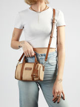 Crossbody Bag Mini Osier Italie Lancaster Brown mini osier italie 72-vue-porte