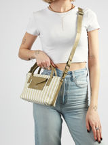 Sac Bandouli�re Kba Mariniere Osier Lancaster Beige kba mariniere osier 78-vue-porte