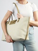 Shoulder Bag Kba Mariniere Osier Lancaster Beige kba mariniere osier 79-vue-porte