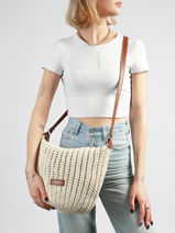 Sac Bandouli�re Tresse Coton Lancaster Beige tresse coton 69-vue-porte