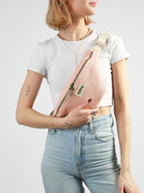 Belt Bag Hindbag Pink tressage TS-vue-porte