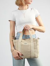 Sac � Main Tressage Coton Hindbag Beige tressage TS-vue-porte