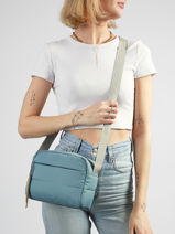 Shoulder Bag Cumulus Recycled Nylon Aube Blue cumulus 101CS01-vue-porte