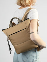 Backpack Cumulus Recycled Nylon Aube Beige cumulus 101CS02-vue-porte