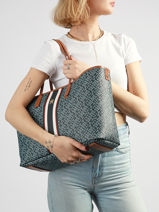 Sac Port� �paule Th Monoplay Tommy hilfiger Bleu th monoplay AW18390-vue-porte