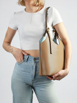 Sac Port� �paule Th Modern Polyester Tommy hilfiger Marron th modern AW18617-vue-porte