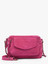 Leather Crossbody Bag Naina Pieces Pink naina 17100639