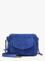 Leather Crossbody Bag Naina Pieces Blue naina 17100639