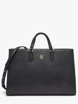 Sac Port� Main Th Daily Polyester Tommy hilfiger Noir th daily AW18418
