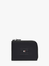 Card Holder Leather Tommy hilfiger Black th casual AM14254