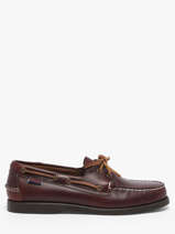 Boat Shoes In Leather Sebago Brown men 70000G0