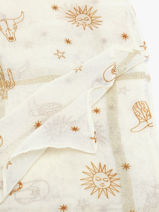 Scarf Far West 120x120cm Pieces Beige tasselo 17146404-vue-porte