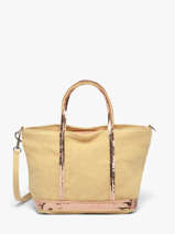 Sac Bandouli�re Baby Cabas Lin Paillettes Vanessa bruno Jaune cabas lin 31V40410