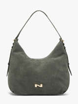 Suede Leather Carrie Shoulder Bag Nathan baume Green vogue 1