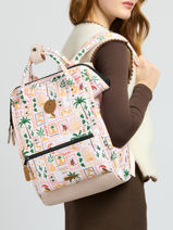 Adventurer Medium - Customisable Backpack  Cabaia Multicolor adventurer BAGS-vue-porte