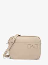 Sac Bandouli�re N City Louvain Cuir Nathan baume Beige n city 7