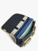 Cartable 2 Compartiments Cameleon Bleu vintage fantasy PBVGCA35-vue-porte