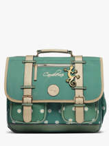 Cartable 2 Compartiments Cameleon Vert vintage fantasy PBVGCA38