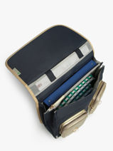 Cartable � Roulettes 2 Compartiments Cameleon Bleu vintage fantasy PBVGCR38-vue-porte