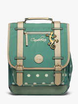 3-compartment Backpack Cameleon Green vintage fantasy PBVGSD39