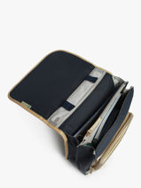 3-compartment Backpack Cameleon Blue vintage fantasy PBVGSD39-vue-porte