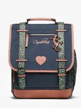 Sac � Dos 3 Compartiments Cameleon Bleu vintage fantasy PBVGSD39