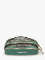 Pencil Case 2 Compartments Cameleon Green vintage fantasy PBVGTROU-vue-porte