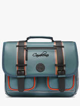 Cartable 2 Compartiments Cameleon Bleu vintage north PBVWCA38