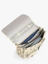 3-compartment Satchel Cameleon Beige vintage north PBVWCA41-vue-porte