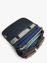 Satchel 2 Compartments Cameleon Blue vintage urban 27-vue-porte