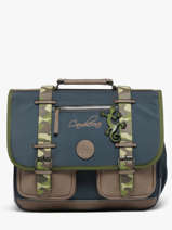 Cartable 2 Compartiments Cameleon Bleu vintage urban 27