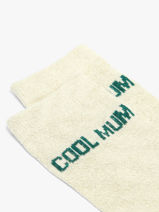 Chaussettes Femme Lurex Heart Pieces Beige socks women 17159116-vue-porte