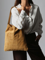 Shoulder Bag Folk Lady Leather Gerard darel Beige folk lady DDS72407-vue-porte