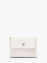 Coin Purse With Card Holder Grained Miniprix White grained F5019