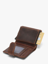 Card Holder Leather Maverick Brown the original MAVTO062-vue-porte