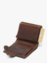 Card Holder With Coin Purse Leather Maverick Brown the original MAVTO063-vue-porte